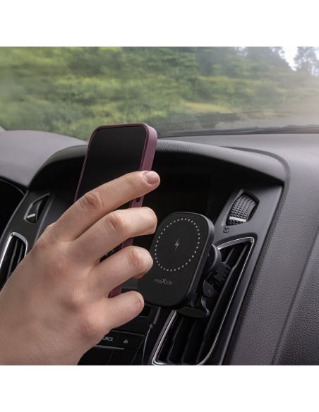 Maxlife support voiture pour ventilateur MXCH-16 magnétique with wireless charging noir 15W