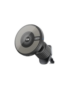 XO support voiture magnétique CX025 with wireless inductive charger 15W noir pour ventilateur
