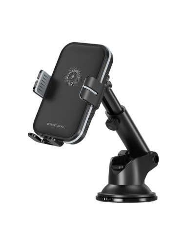 XO support voiture WX027 with wireless inductive charger noir 15W with suction cup