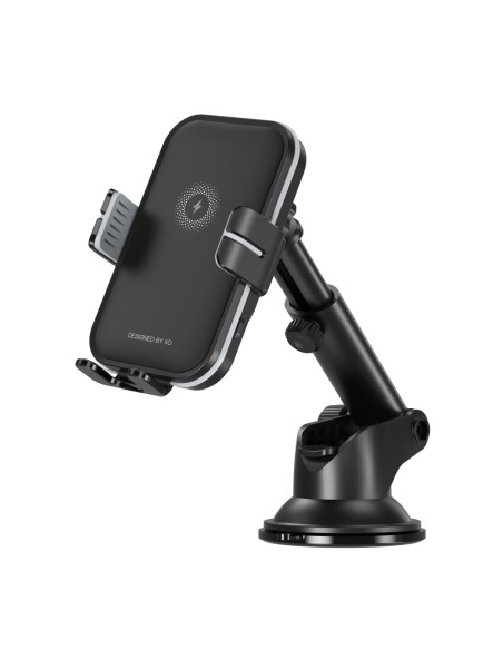 XO support voiture WX027 with wireless inductive charger noir 15W with suction cup