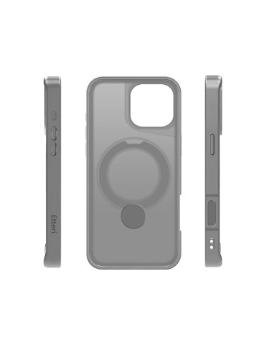 Coque Etteri Matt Magsafe Ring pour iPhone 17 Pro Gris