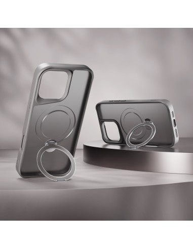 Coque Etteri Matt Magsafe Ring pour iPhone 17 Pro Gris