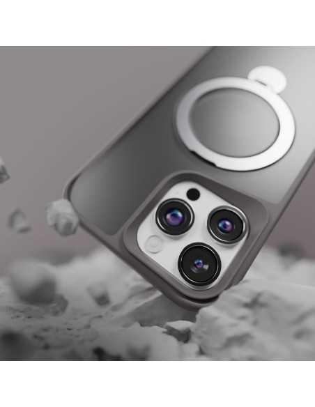 Coque Etteri Matt Magsafe Ring pour iPhone 17 Pro Gris