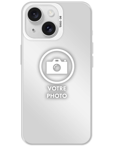 Coque silicone So Cool personnalisée Argent pour Apple iPhone 14 Plus