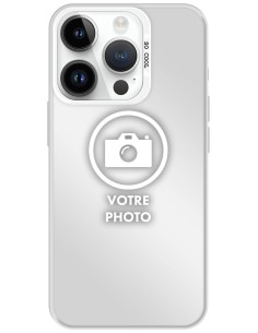 Coque silicone So Cool personnalisée Argent pour Apple iPhone 14 Pro Max