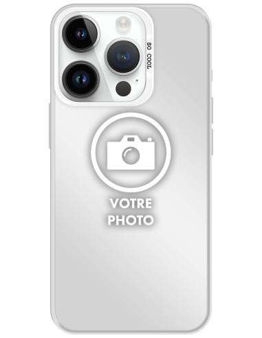 Coque silicone So Cool personnalisée Argent pour Apple iPhone 14 Pro Max
