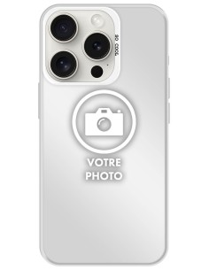 Coque silicone So Cool personnalisée Argent pour Apple iPhone 15 Pro