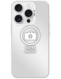 Coque silicone So Cool personnalisée Argent pour Apple iPhone 15 Pro Max