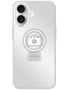 Coque silicone So Cool personnalisée Argent pour Apple iPhone 16 Plus
