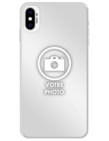 Coque silicone So Cool personnalisée Argent pour Apple iPhone X / XS