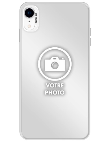 Coque silicone So Cool personnalisée Argent pour Apple iPhone XR