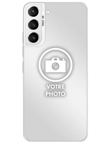 Coque silicone So Cool personnalisée Argent pour Samsung Galaxy S21 Plus