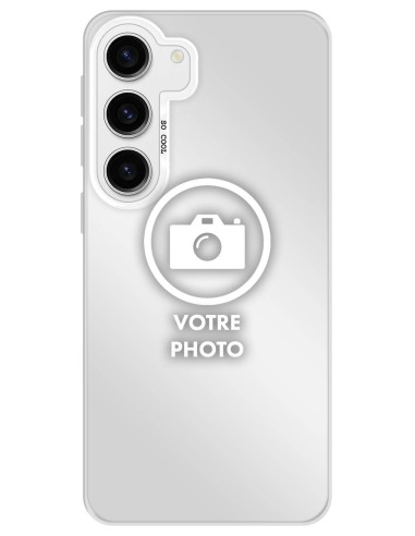 Coque silicone So Cool personnalisée Argent pour Samsung Galaxy S23