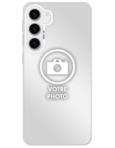 Coque silicone So Cool personnalisée Argent pour Samsung Galaxy S23 Plus