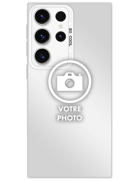 Coque silicone So Cool personnalisée Argent pour Samsung Galaxy S23 Ultra