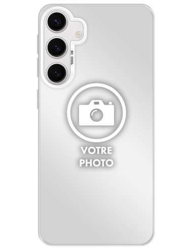 Coque silicone So Cool personnalisée Argent pour Samsung Galaxy S24 Plus