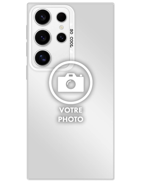 Coque silicone So Cool personnalisée Argent pour Samsung Galaxy S24 Ultra