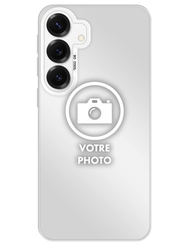 Coque silicone So Cool personnalisée Argent pour Samsung Galaxy S25