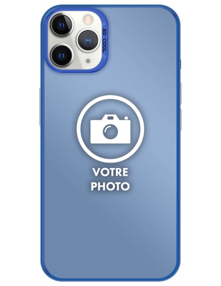 Coque silicone So Cool personnalisée Bleu pour Apple iPhone 11 Pro