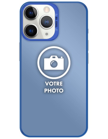 Coque silicone So Cool personnalisée Bleu pour Apple iPhone 11 Pro Max
