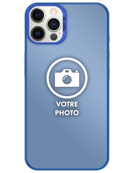 Coque silicone So Cool personnalisée Bleu pour Apple iPhone 12 | iPhone 12 Pro