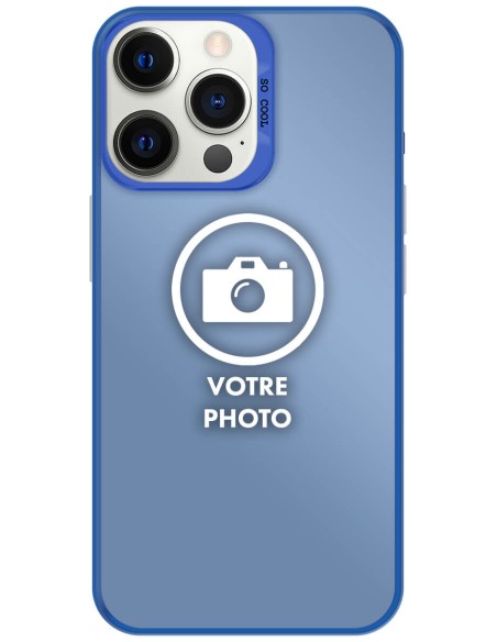 Coque silicone So Cool personnalisée Bleu pour Apple iPhone 12 Pro Max