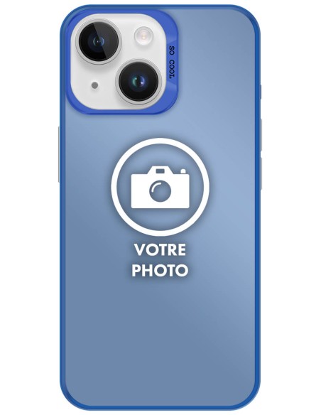 Coque silicone So Cool personnalisée Bleu pour Apple iPhone 13 | iPhone 14