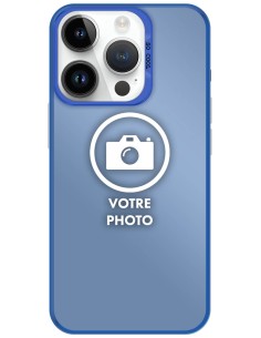 Coque silicone So Cool personnalisée Bleu pour Apple iPhone 14 Pro Max