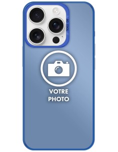 Coque silicone So Cool personnalisée Bleu pour Apple iPhone 16 Pro Max
