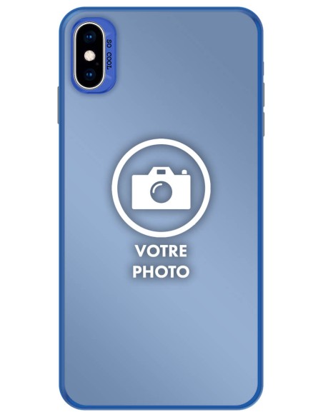Coque silicone So Cool personnalisée Bleu pour Apple iPhone X / XS
