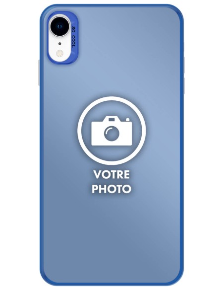 Coque silicone So Cool personnalisée Bleu pour Apple iPhone XR