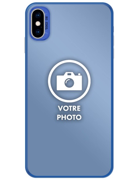 Coque silicone So Cool personnalisée Bleu pour Apple iPhone XS Max
