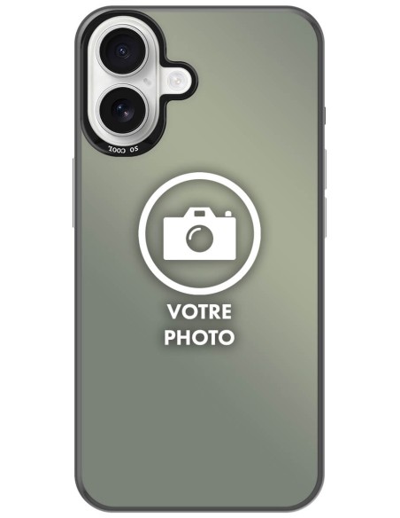 Coque silicone So Cool personnalisée Noir pour Apple iPhone 16 Plus