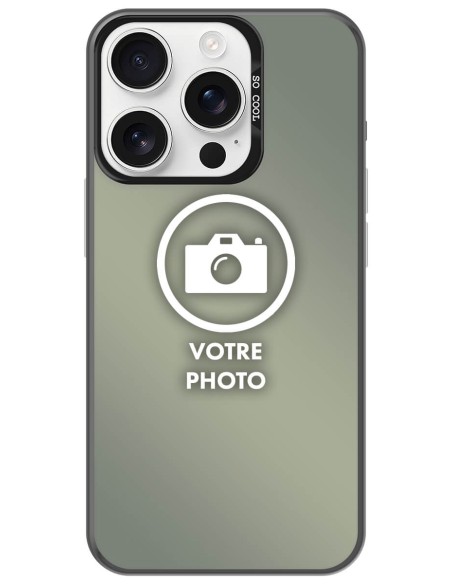 Coque silicone So Cool personnalisée Noir pour Apple iPhone 16 Pro