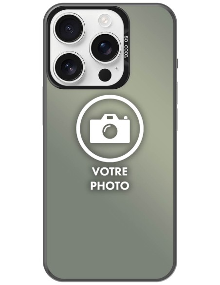 Coque silicone So Cool personnalisée Noir pour Apple iPhone 16 Pro Max