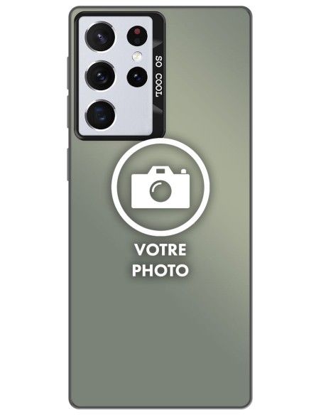 Coque silicone So Cool personnalisée Noir pour Samsung Galaxy S21 Ultra