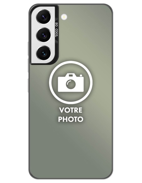 Coque silicone So Cool personnalisée Noir pour Samsung Galaxy S22