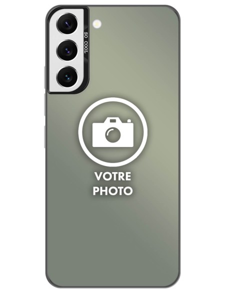 Coque silicone So Cool personnalisée Noir pour Samsung Galaxy S22 Plus