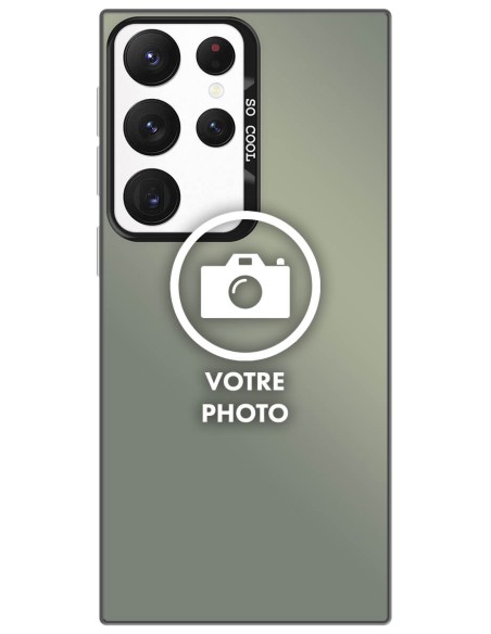 Coque silicone So Cool personnalisée Noir pour Samsung Galaxy S22 Ultra