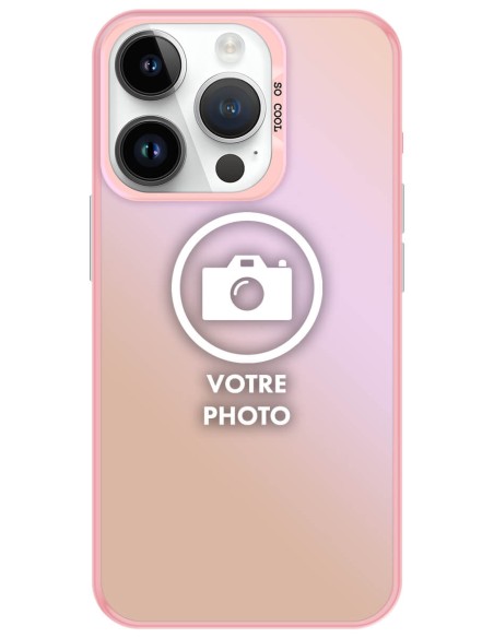 Coque silicone So Cool personnalisée Rose pour Apple iPhone 14 Pro