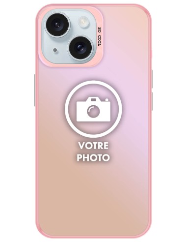 Coque silicone So Cool personnalisée Rose pour Apple iPhone 15