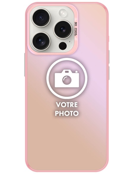 Coque silicone So Cool personnalisée Rose pour Apple iPhone 15 Pro Max