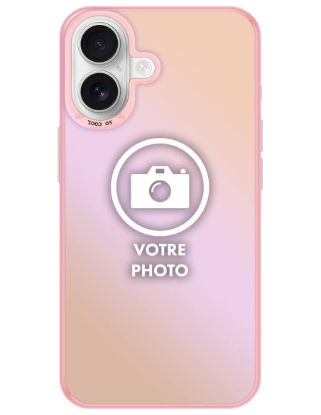 Coque silicone So Cool personnalisée Rose pour Apple iPhone 16