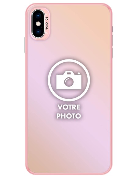 Coque silicone So Cool personnalisée Rose pour Apple iPhone X / XS