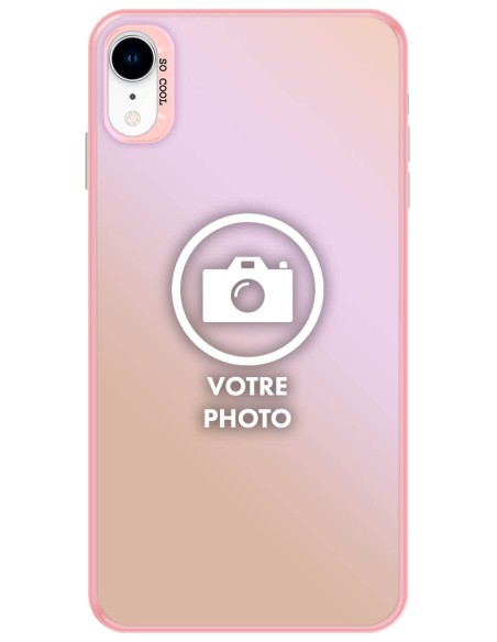 Coque silicone So Cool personnalisée Rose pour Apple iPhone XR