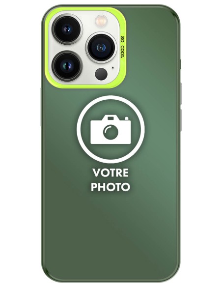Coque silicone So Cool personnalisée Vert pour Apple iPhone 13 Pro