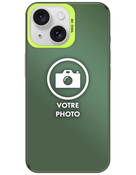 Coque silicone So Cool personnalisée Vert pour Apple iPhone 14 Plus