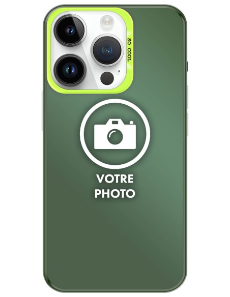 Coque silicone So Cool personnalisée Vert pour Apple iPhone 14 Pro