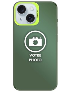 Coque silicone So Cool personnalisée Vert pour Apple iPhone 15