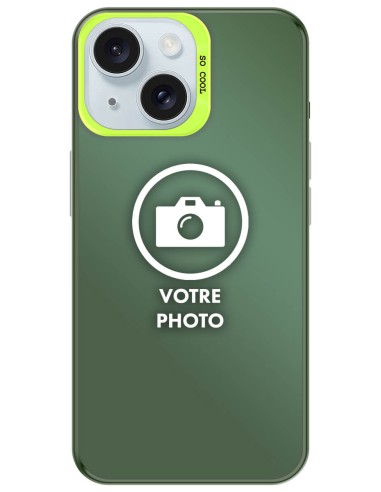 Coque silicone So Cool personnalisée Vert pour Apple iPhone 15